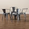 Baxton Studio Ryland Modern Industrial Grey Finished Metal Dining Chair Set , PK4 193-4PC-12042-ZORO - alternate 8